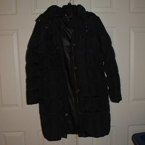 Lands End Black Puffer Jacket - like new